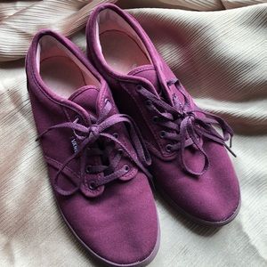 Burgundy Vans Low Top Canvas Slate Shoe